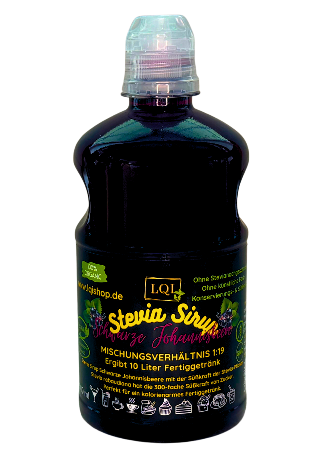 Stevia Sirup Schwarze Johannisbeere