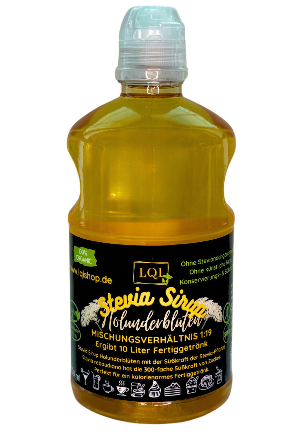 Stevia Sirup Holunderblüten